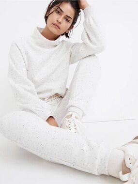 Madewell MWL Donegal Mockneck Lounge Set – Light Gray Speckled